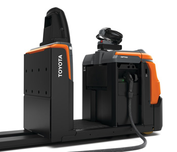 Recogepedidos de bajo nivel Toyota con carga de iones de litio