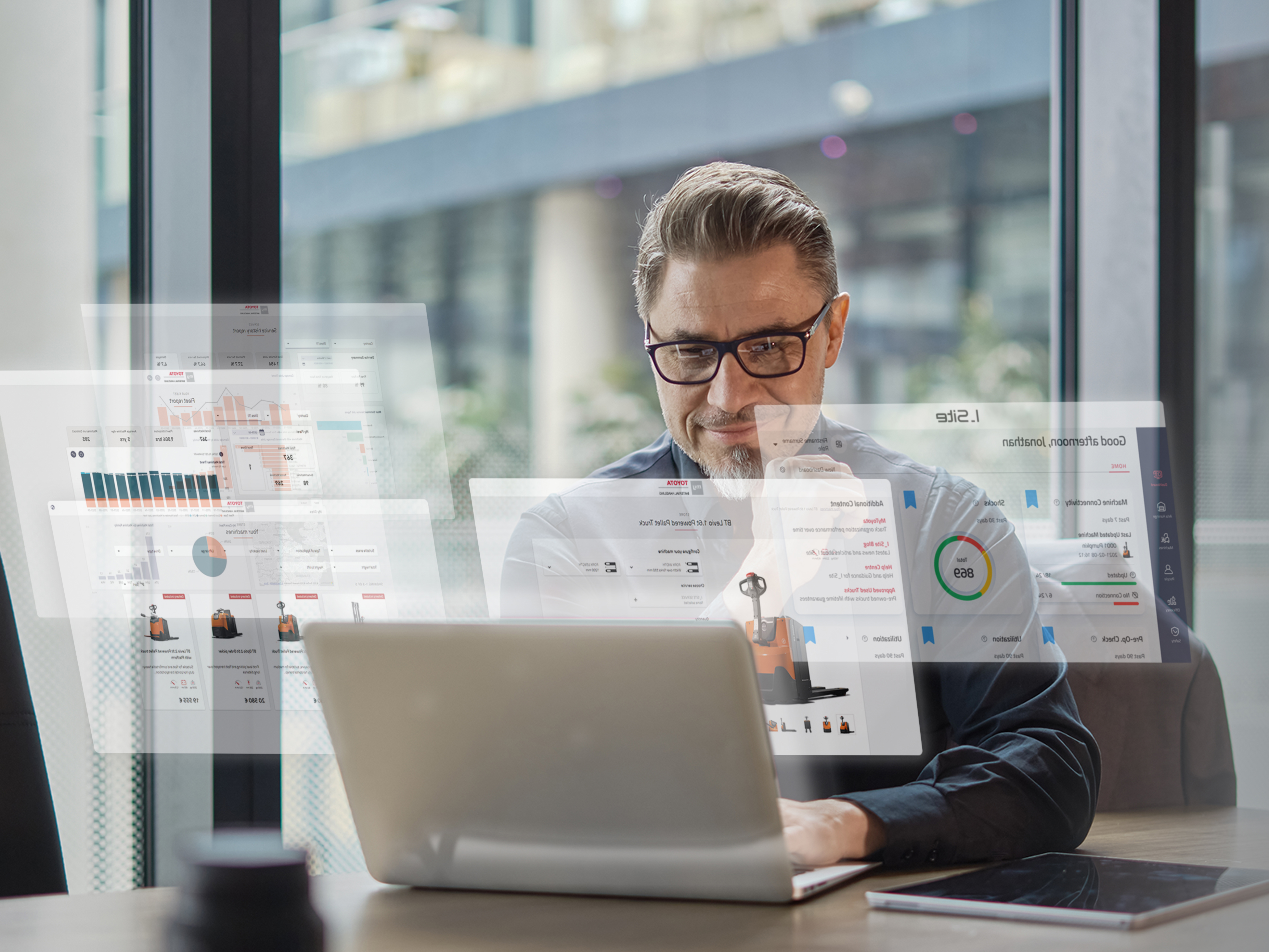 My Toyota Material Handling fleet management reports